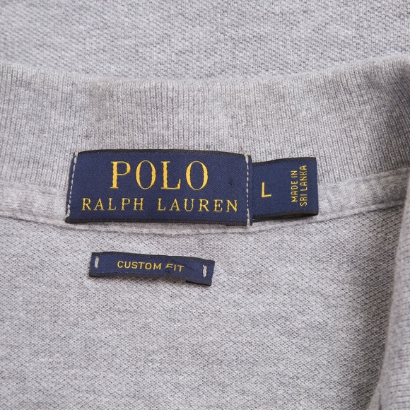 RECENT Polo Ralph Lauren Gray Polo Shirt, Large - Picture 4 of 5